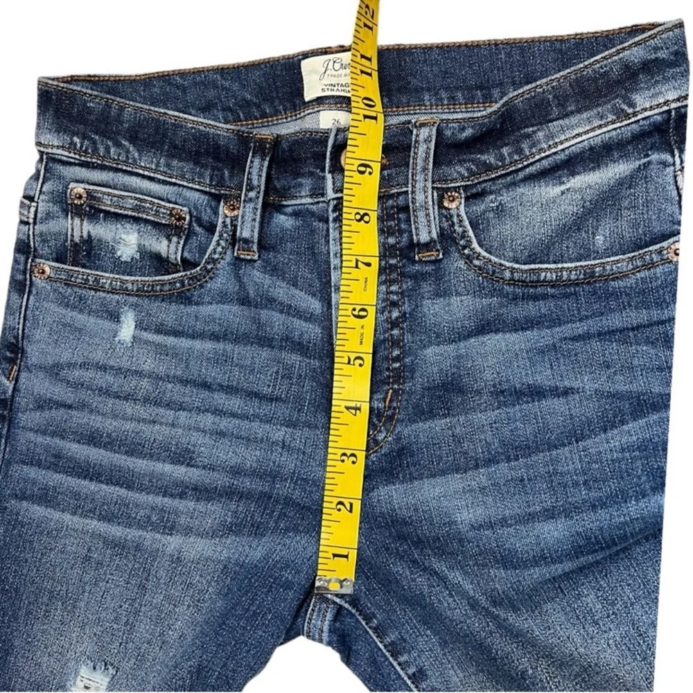 J. Crew high rise distressed vintage straight jean in coastline size 26 NWT
